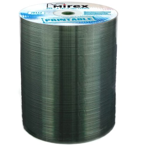 Диск DVD+R 4.7 Гб Mirex 16-ск. с поверхностью для струйной печати, в упак 100 шт. (130089A1T) изображение