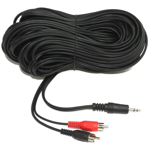 Аудио кабель 3.5 штекер - 2хRCA (тюльпан-штекер), Gembird CCA-458, 20 метров изображение