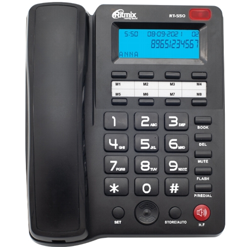 Стационарный телефон Ritmix RT-550, черный изображение
