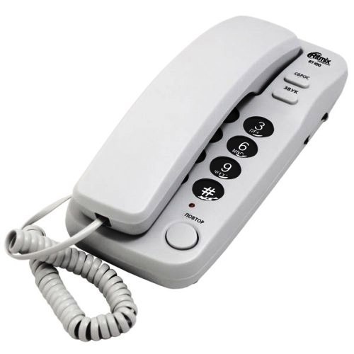 Стационарный телефон Ritmix RT-100, серый изображение
