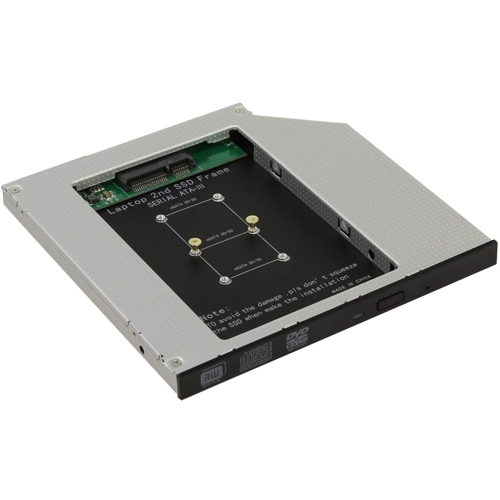 Шасси для 2.5 mSATA SSD в отсек оптического привода ноутбука 12 мм Orient UHD-2MCS12 изображение