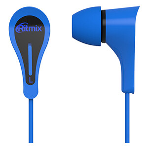 Наушники вкладыши Ritmix RH-012, синие изображение