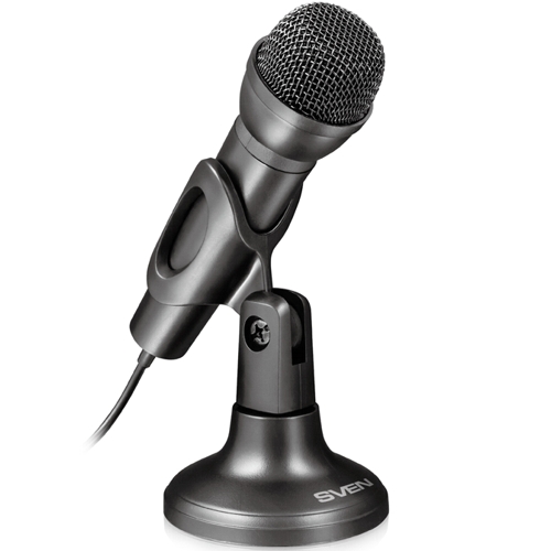 Микрофон Sven MK-500, подставка, черный изображение