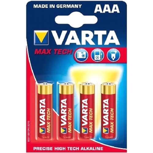 Батарейка AAA щелочная Varta LR3-4BL Longlife Max Power (Max Tech 4703), в блистере,  4 шт. изображение