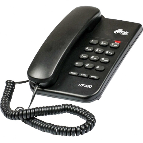 Стационарный телефон проводной Ritmix RT-320, черный изображение