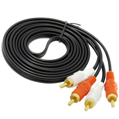 Аудио-видео кабель 2RCA тюльпан штекер-штекер, 2 метра изображение