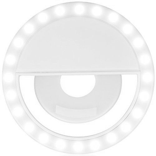 Лампа кольцевая светодиодная для селфи RG-01, разноцветная подсветка изображение