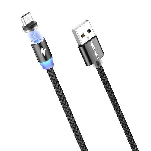 Кабель USB 2.0 Am-microB магнитный коннектор More Choice K61Sm 3А Magnetic Black, черный, 1 метра изображение