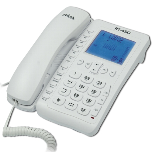 Стационарный телефон Ritmix RT-490, белый изображение