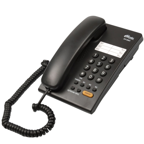 Стационарный телефон Ritmix RT-330, черный изображение