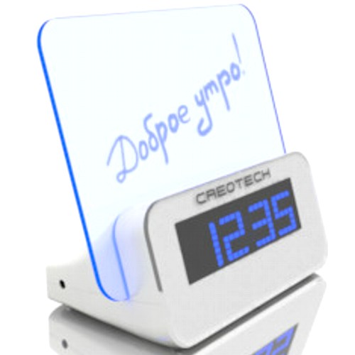 Электронные часы термометр Creotech, синие изображение