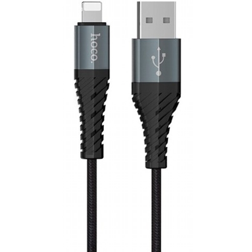 Кабель USB 2.0 Am - Lightning Hoco X38 2.4A Black, черный, 1 метр изображение