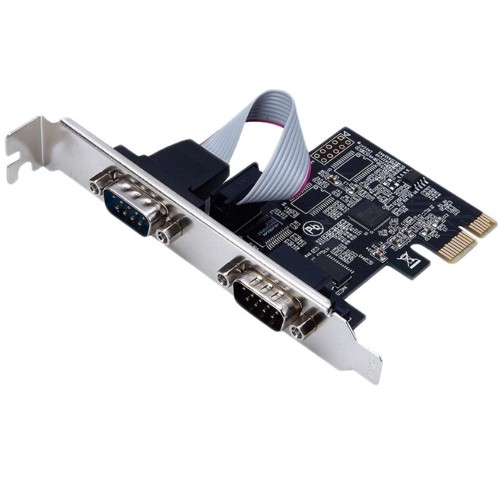 PCI-E на RS232 контроллер 2 COM порта 9M Orient XWT-PE2SV1, ASIX AX99100 изображение