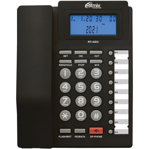 Стационарный телефон Ritmix RT-460, черный изображение