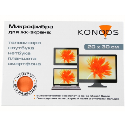 Чистящая салфетка Konoos KT-1 для экранов и оптики изображение