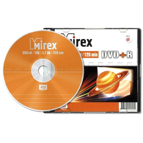 Диск DVD+R 4.7 Гб Mirex, слим, 5 шт изображение