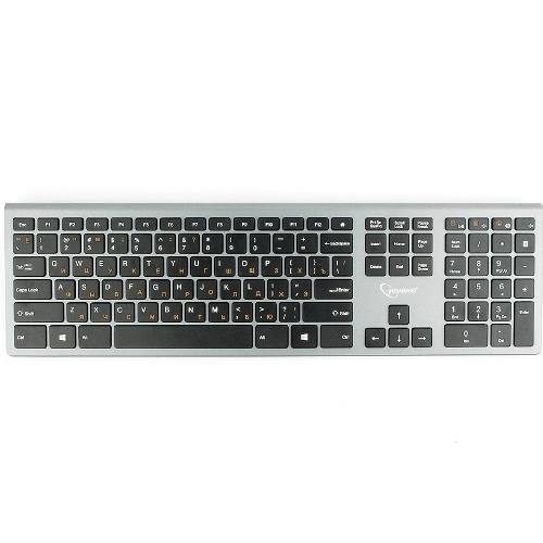 Беспроводная клавиатура Gembird KBW-1-RU, сереб изображение