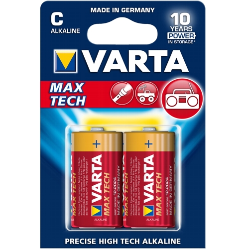Батарейка C щелочная Varta Longlife Max Power LR14 (Max Tech 4714), в блистере, 2 шт. изображение