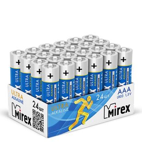 Батарейка ААA щелочная Mirex LR03 в картоне 24 шт. изображение
