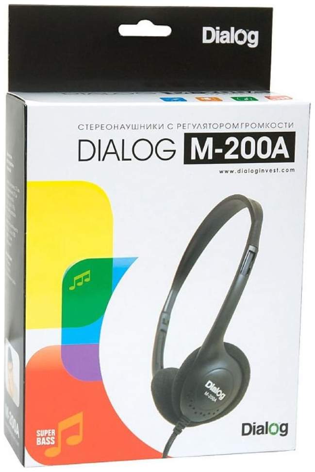 Наушники Dialog М-200А, черные изображение