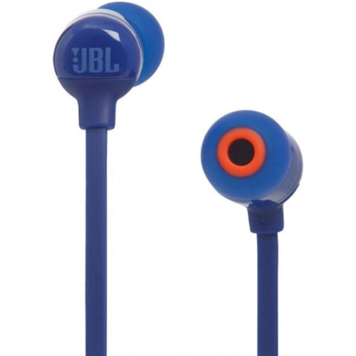 Bluetooth наушники вкладыши с микрофоном JBL T110BT, синие изображение